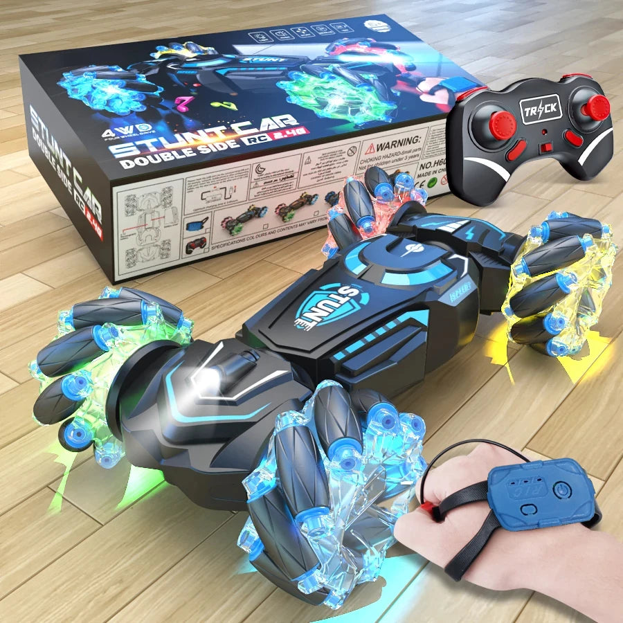 4WD Remote Control Stunt Car with Drift and Lights - Perfect Gift for Kids Aged 6-12!