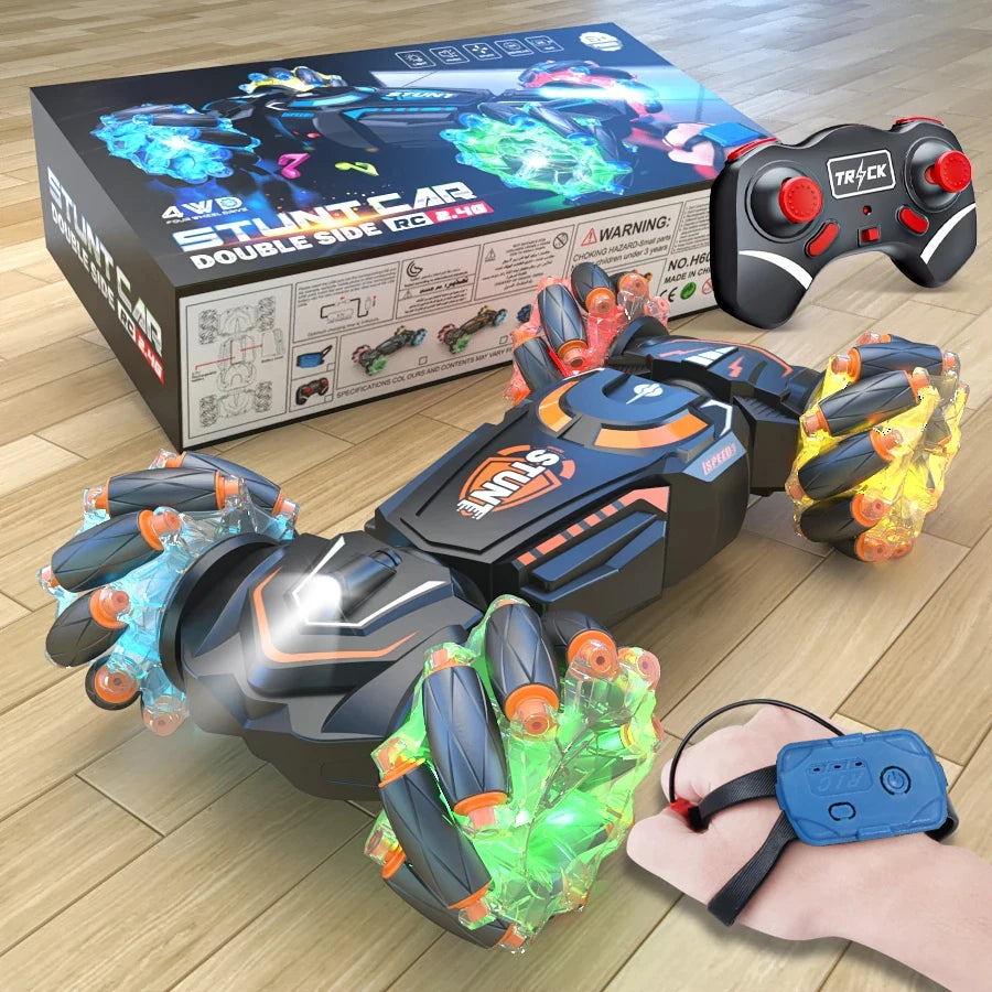 4WD Remote Control Stunt Car with Drift and Lights - Perfect Gift for Kids Aged 6-12!